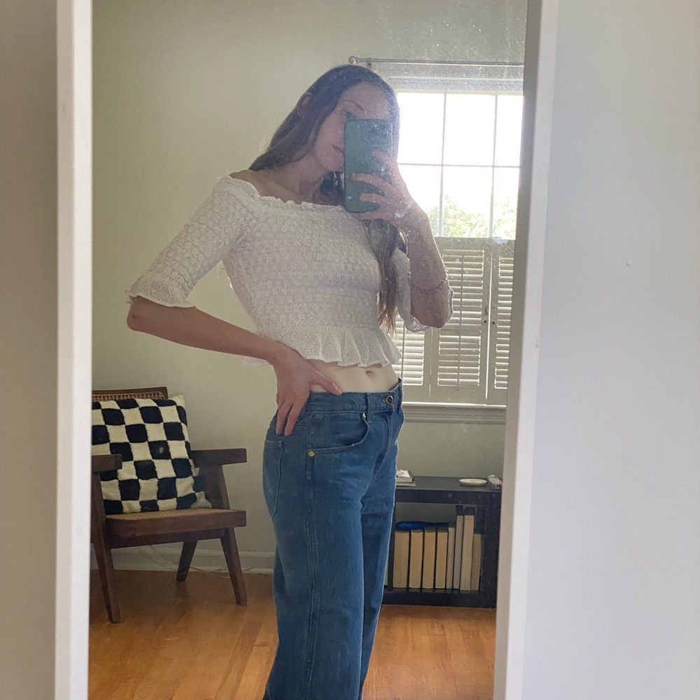 AE floral quarter sleeve blouse